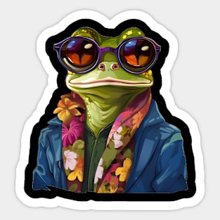 Froggy Fashion Funny Frog Lovers Gift Sticker